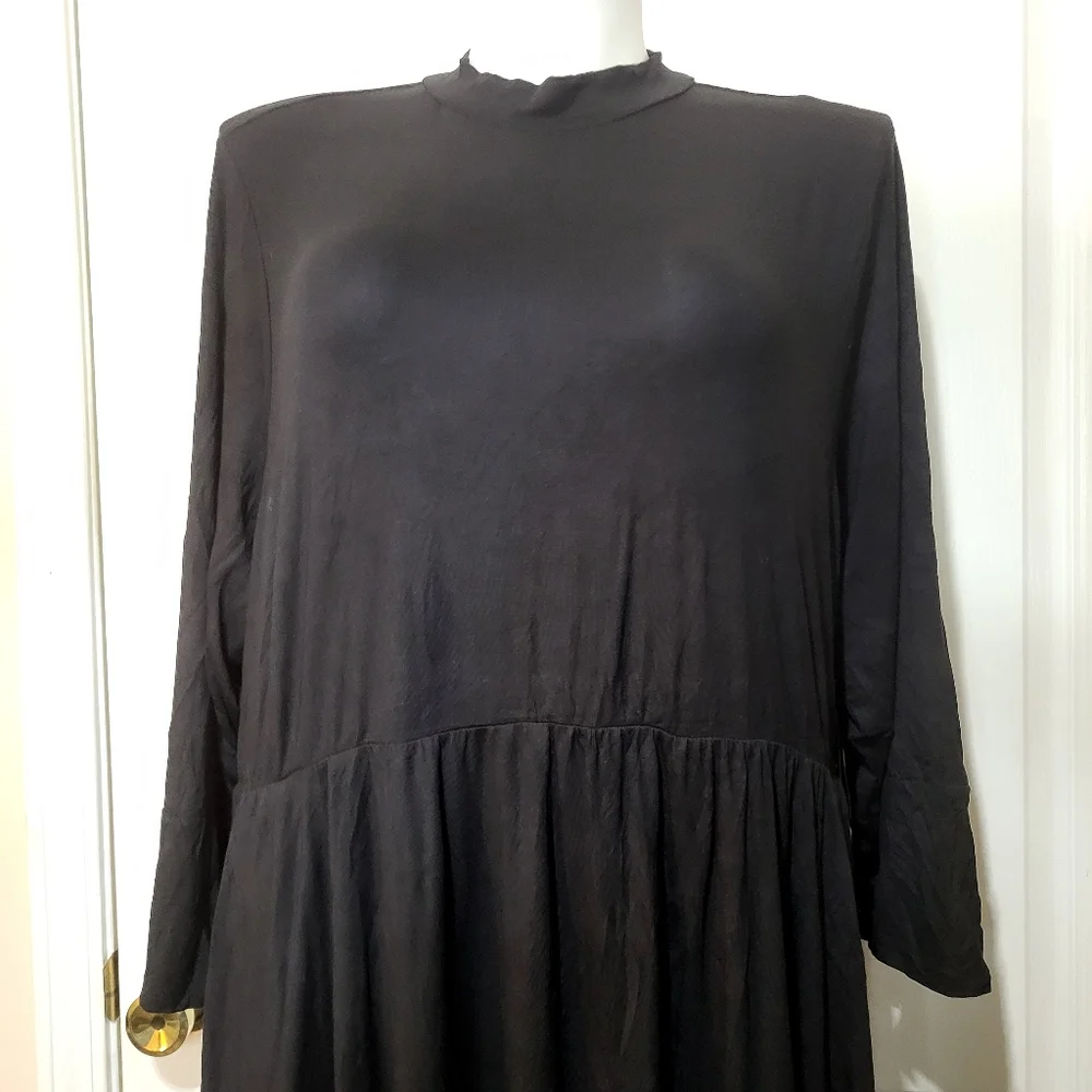 Torrid Super Soft Black Mock Midi Dress - Picture 4 of 13